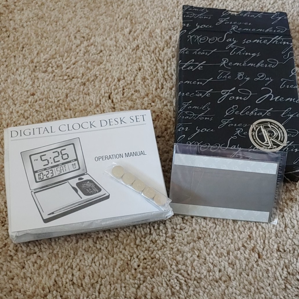 Things Remembered Digital Clock desk set